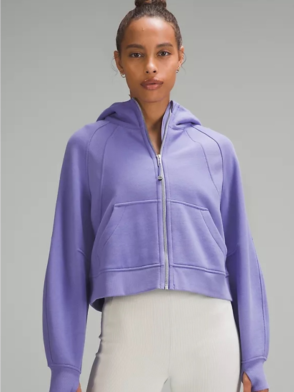 lululemon athletica Lavender Cropped Zip Hoodie